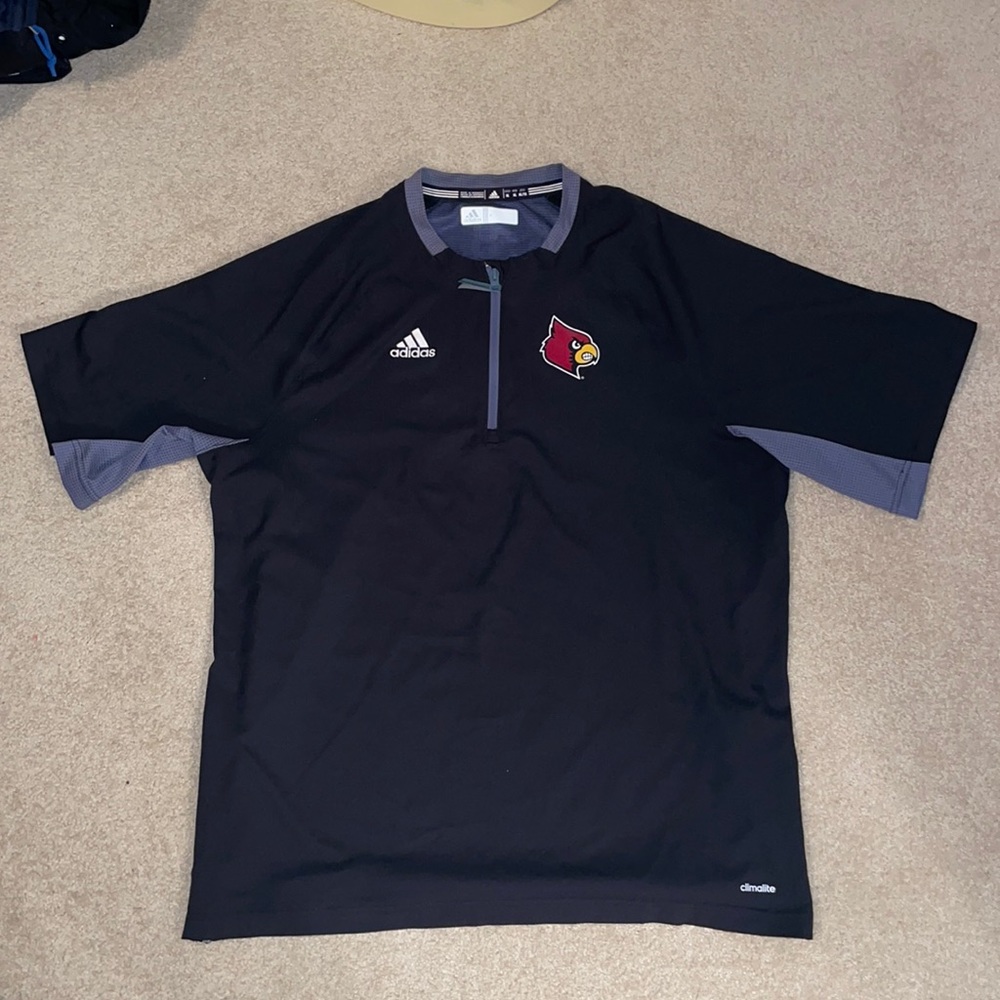 ADIDAS Louisville #8 Short Sleeve Windbreaker, XL, Lightly Worn